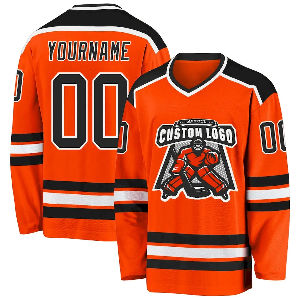 Orange0236.webp Custom Orange Black-White Hockey Jersey - Image 1