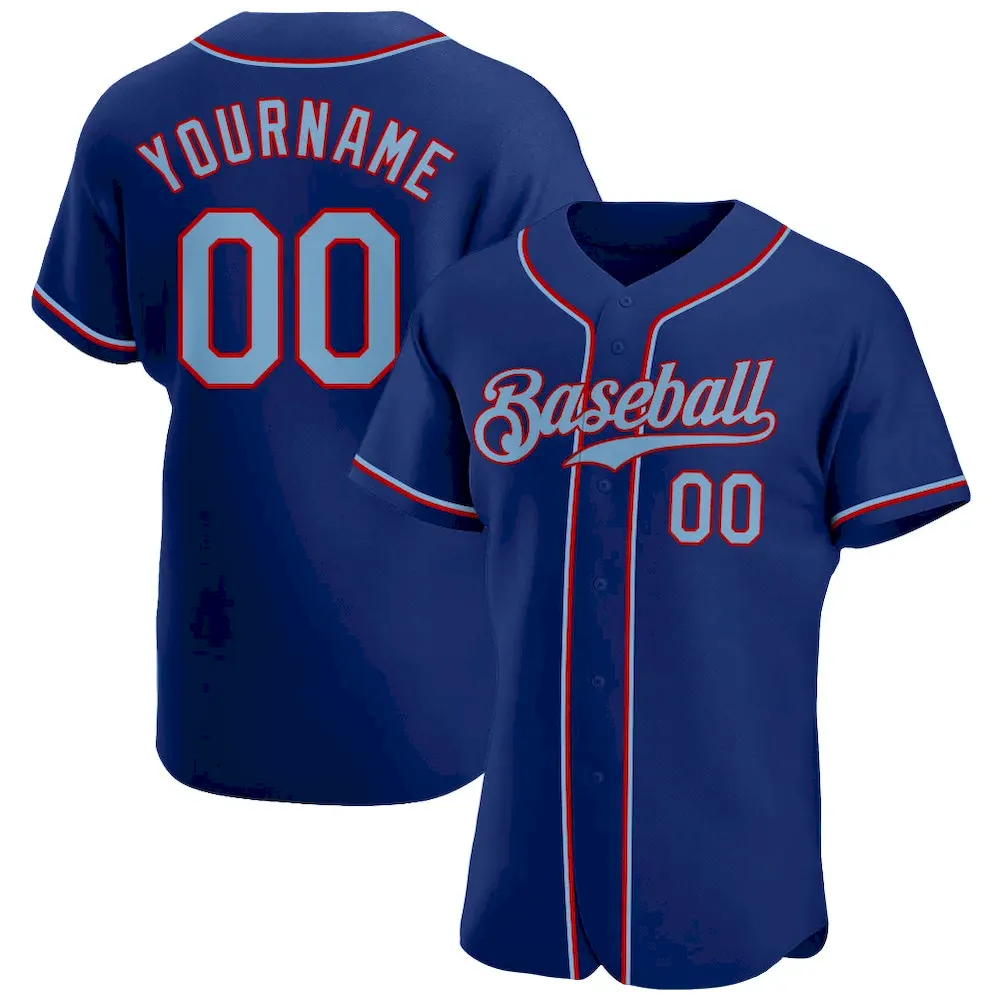 royal_0050.webp Custom Royal Light Blue-Red Authentic Baseball Jersey - Image 1